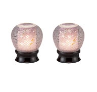 【お盆提灯・盆ちょうちん】【送料無料】【霊前灯】花まゆ2号(桜)レインボーLED　一対　【初盆】