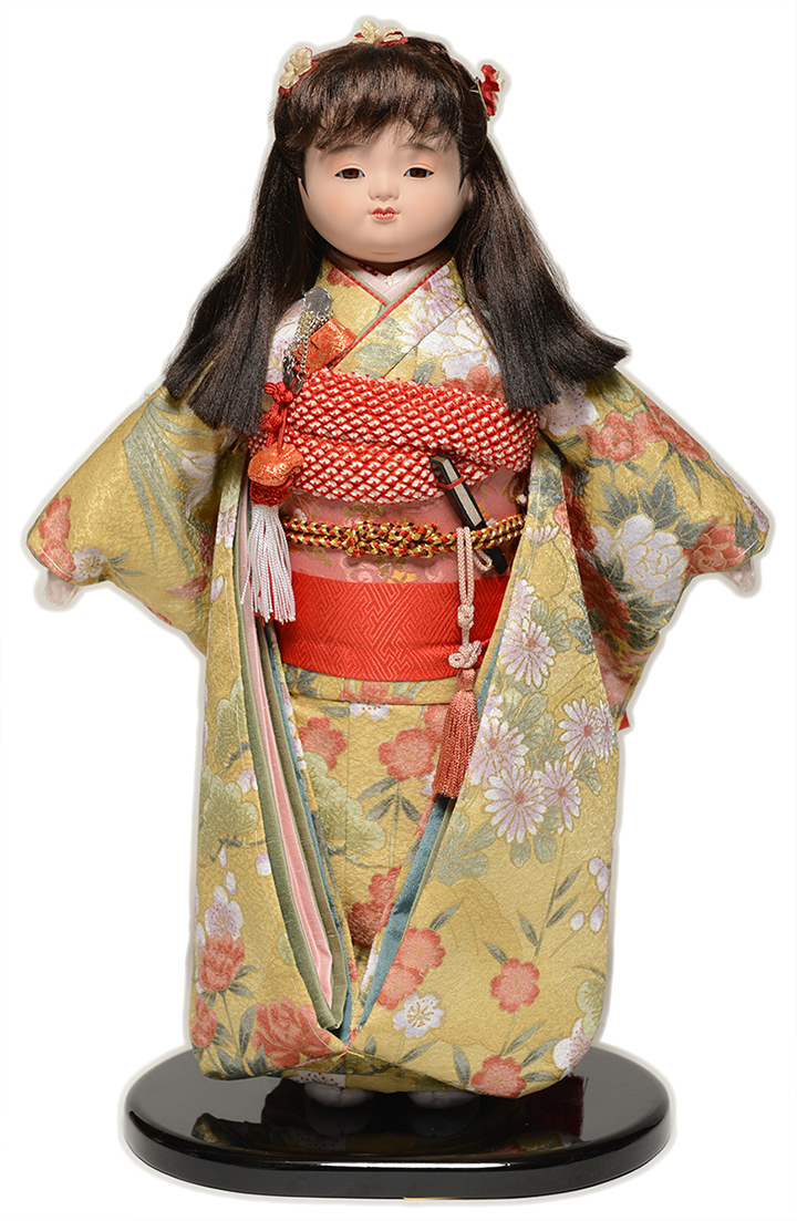 新着 日本全国送料 手数料無料 全品価格保証 市松人形 アイテム勢ぞろい 10号市松人形：綸子衣装 浮世人形 大正ロマン ：翠華作 ひな人形