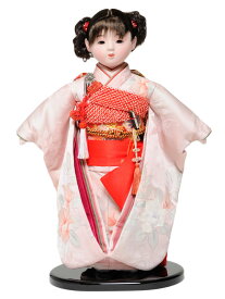 【市松人形】10号市松人形：正絹京染衣装(愛ちゃん)：翠華作【ひな人形】【浮世人形】