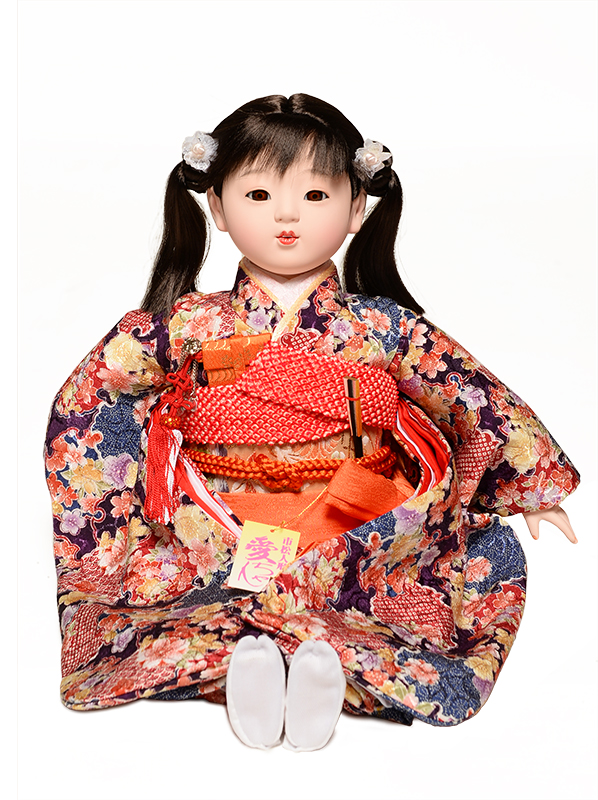 日本全国送料 手数料無料 在庫一掃売り切りセール 全品価格保証 評判 市松人形 雛人形 13号座市松 ：公司作 ひな人形 手彩色衣装 浮世人形