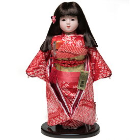 【ひな人形】【市松人形】10号市松人形：正絹有松絞り衣装：敏光作【浮世人形】