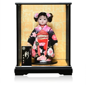 【市松人形】9号彩 木目込市松:芳俊作:ケース入り【ひな人形】【浮世人形】