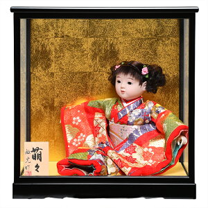 【ひな人形】【市松人形】8号座市松 萌々【金彩衣装】:敏光作:ケース入り【浮世人形】