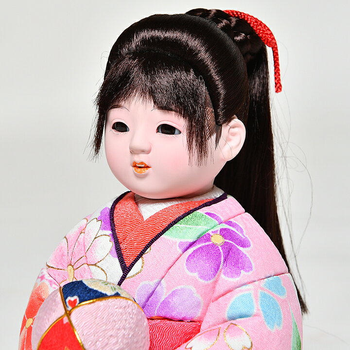 雛人形 ひな人形 6号彩花座りカール髪型木目込市松人形 別織京都西陣織