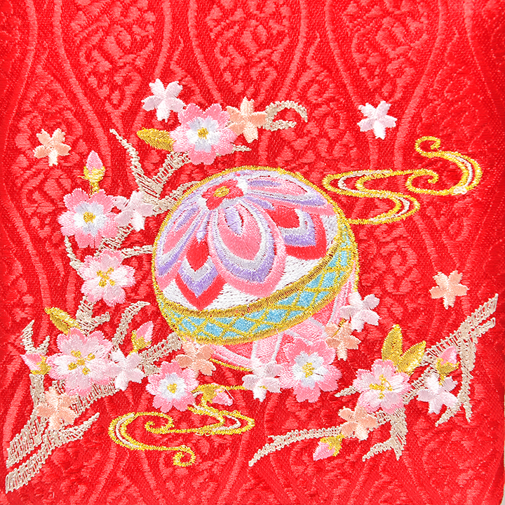 楽天市場】【名前旗】【刺繍名旗】てまり桜に流水金糸刺繍名前旗飾り台