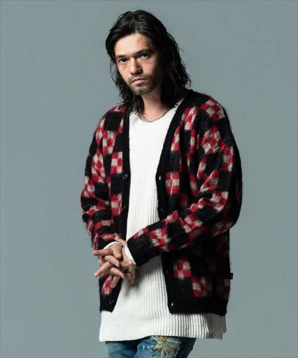 楽天市場】glamb グラム Chequered Cardigan チェッカーカーディガン 