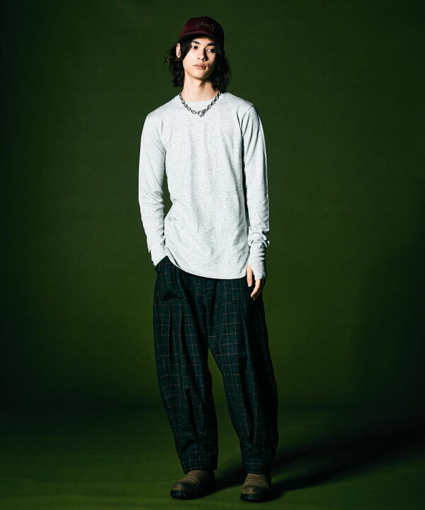 楽天市場】glamb グラム Windowpane Balloon Pants ウインドウペン 