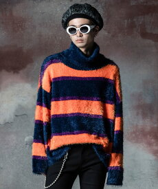 glamb グラム　Turtle Neck Border Knit タートルネックボーダーニット