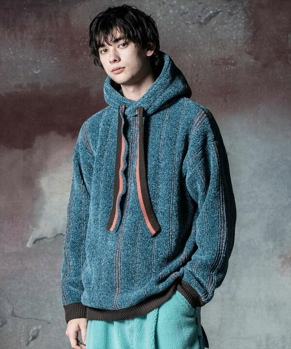 楽天市場】glamb グラム Striped Knit Hoodie ストライプニット 