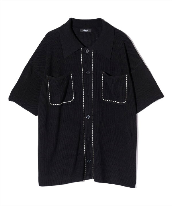 楽天市場】glamb グラム Stitch Pocket Knit Shirt ステッチポケット 