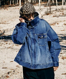 glamb グラム　Hi Neck Denim Jacket ハイネックデニムジャケット