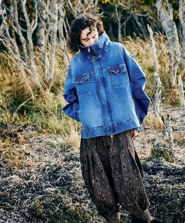 楽天市場】glamb グラム Hi Neck Denim Jacket ハイネックデニム  