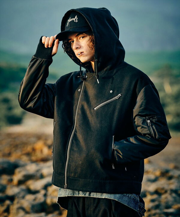 楽天市場】glamb グラム Combination Hood Riders Jacket 