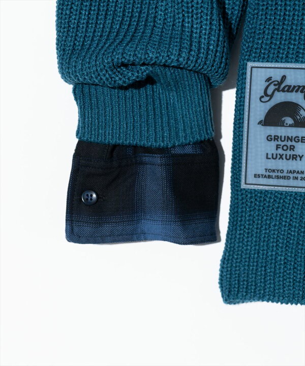 楽天市場】glamb グラム Check Layered Pullover Knit / チェック 