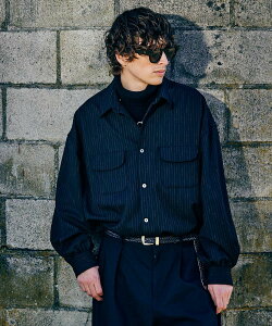 Suit Fabric Work Shirt / �X�[�c�t�@�u���b�N���[�N�V���c�@glamb �O����