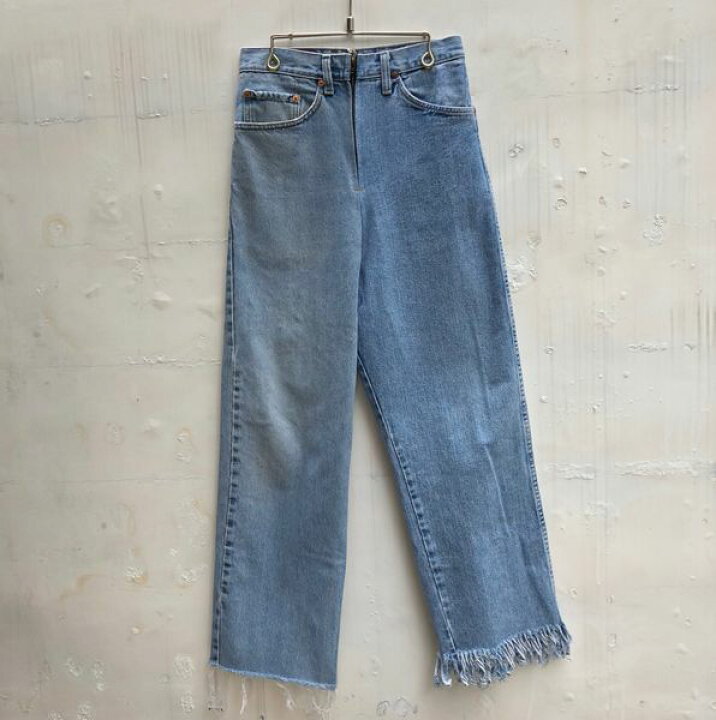 楽天市場】77circa / 77サーカ circa make fringe denim pantsリメイク 