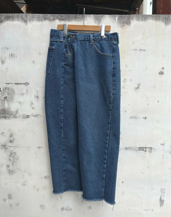 楽天市場】77circa 77サーカ circa make wrap up denim pants リメイク  