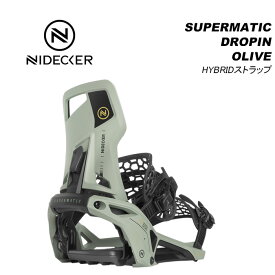 NIDECKER ナイデッカー スノーボード ビンディング SUPERMATIC DROPINシステム(HYBRIDストラップ) OLIVE 23-24 モデル