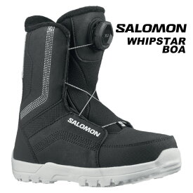 SALOMON サロモン スノーボード ブーツ YOUTH WHIPSTAR BOA BLACK Black/Black/White 23-24 モデル