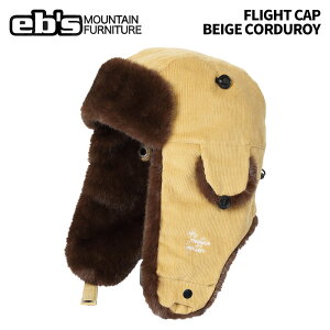 eb's �G�r�X FLIGHT CAP BEIGE CORDUROY �t���C�g�L���b�v �L���b�v �r�[�j�[ 25-26���f��