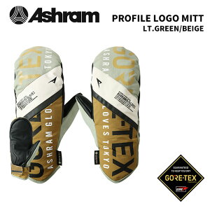 ASHRAM アシュラム グローブ PROFILE LOGO MITT LT.GREEN/BEIGE プロファイルロゴ・ミトン ASRM24W08 24-25モデル
