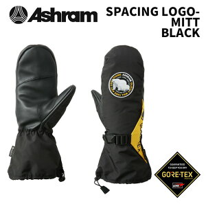 ASHRAM AV O[u SPACING LOGO MITT BLACK XyCVOSE~g ASRM24W09 24-25f