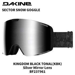 DAKINE _JC S[O SECTOR SNOW GOGGLE KINGDOM BLACK TONAL / Silver Mirror Lens BF237961 25-26f