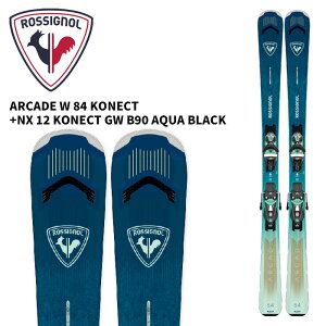 ROSSIGNOL ���V�j���[�� �X�L�[�� ARCADE W 84 KONECT+NX 12 KONECT GW B90 AQUA BLACK 26-27���f�� ���f�B�[�X