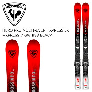 ROSSIGNOL ���V�j���[�� �X�L�[�� HERO PRO MULTI-EVENT XPRESS JR + XPRESS 7 GW BLACK �r���f�B���O�Z�b�g 26-27���f�� �W���j�A