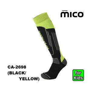 mico ~Ryqp XL[\bNX CA2698FBLK/YELLOW 160z SKI SOCKS KIDS PRIMALOFT{mE[z