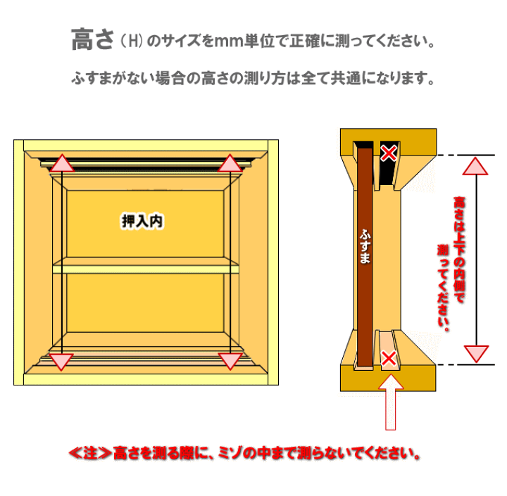 楽天市場】押入れ ふすま 襖 山水500シリーズ 高さ：601〜1820mm 細