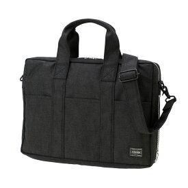 ポーター スモーキー 2WAYブリーフケース 592-27530 10 ブラック 吉田カバン PORTER SMOKY 2WAY BRIEFCASE ショルダーバッグ 肩掛け 斜め掛け 手持ち カジュアル メンズ レディース 日本製 ブランド