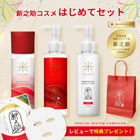＼着後レビューで新之助シートマスクプレゼント！／【新之助コスメはじめてセット】 新之助 ナノバブル化粧水 + ナノバブル乳液 + 洗顔料 100ml 3点セット [ 手提げ袋付き ] / お米 おこめ 化粧水 乳液 洗顔 ナノバブル 保湿 新潟 お土産 コスメ 化粧品 乾燥 国産 日本製