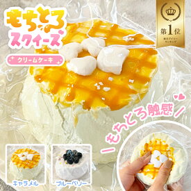 《楽天1位》【もちとろスクイーズ クリームケーキ】最新 スクイーズ お菓子 ケーキ キャラメル ブルーベリー スイーツ リアル クリーム 袋 ケース パウチ 袋のまま 柔らかい もちもち 水感 粘着 ねっとり 触感 感触 触り心地 かわいい 韓国 SNS ストレス解消 シリコン 大福