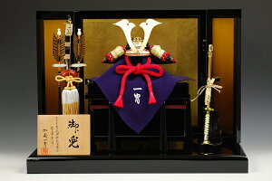 【江戸甲冑】四分の一 笠錣縹糸縅之御甲冑 加藤一冑作−人形のフタバ【送料・代引手数料サービス】