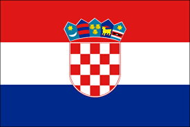 【卓上旗】クロアチア（トロマット製）　サイズ：16×24cm【領収書発行】