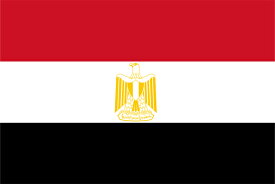 【卓上旗】エジプト・アラブ共和国（テトロン製）　ミニ卓上旗（10×15cm）【領収書発行】