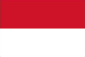 【卓上旗】インドネシア（テトロン製）　ミニ卓上旗（10×15cm）【領収書発行】