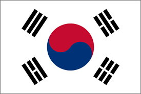 【卓上旗】大韓民国・韓国（トロマット製）　サイズ：16×24cm【領収書発行】