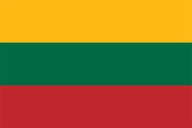 【外国旗】リトアニア国旗（綿）　サイズ：70×100cm【領収書発行】