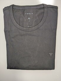 テスラ　Tesla　シャツ　XL　黒　ブラック　長袖シャツ（ブラック / XL）　メンズ 3D T ロゴ ロングスリーブ Tシャツソリッドブラック　XL