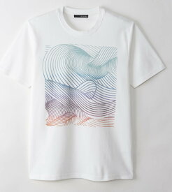 FUTABA Design　オリジナル　Tシャツ　ホワイト　白 Mサイズ　波をイメージしたシャツ