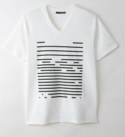 FUTABA Design　オリジナル　Tシャツ　XL　ホワイト　白 　Vネック リブ半袖カットソー