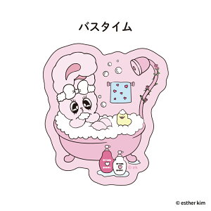 エスターバニー ダイカットステッカー キャラクター ウサギ ピンク 文房具 コレクション かわいい リボン ストライプ チェック ローズ ハート ガーリー おしゃれ ポップ プレゼント ギフト