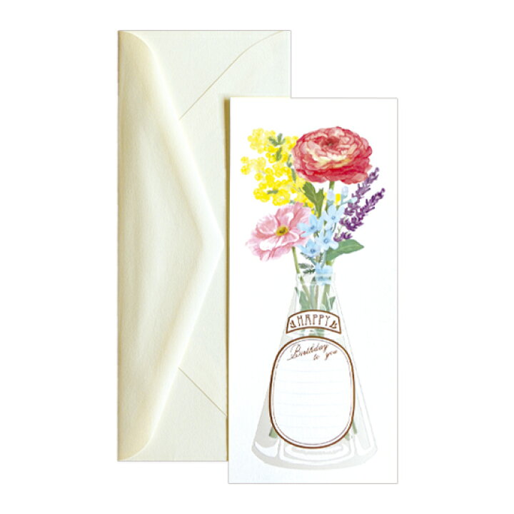 楽天市場 箔押し 箔カード 花瓶シリーズ カラフル Rokkaku フタバ 花 植物 イラスト デザイン かわいい 可愛い おしゃれ 縦長 メッセージ 手紙 ご挨拶状 日本製 モダン ゴールド キラキラ 光沢感 特別感 高級感 上品 ステーショナリー 女の子 女性におすすめ Futaba