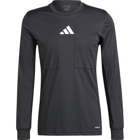 アディダス adidas 2024 レフェリー長袖シャツ IFC20 サッカー フットサル 審判 レフリー ウェア 胸ポケット ブラック メンズ