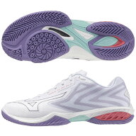 ミズノ MIZUNO メンズ レディース バドミントンシューズ ウエーブクローEL2 FIT 2E相当 ホワイト 71GA258…