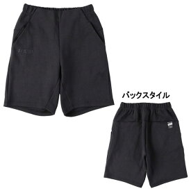 スパッツィオ spazio ジュニア Jr. ダンボール スウェット ハーフパンツ BT0253 サッカー フットサル トレーニングパンツ ブラック 子供用