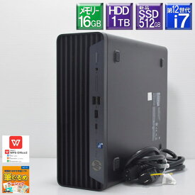 程度良好 新品SSD搭載第12世代 Core i7【中古】 HP Pro SFF 400 G9Core i7 12700 2.1GHzSSD 512GB(NVMe 新品) + HDD 1TBメモリー16GB DVDマルチWin11Pro【smtb-k】【ky】
