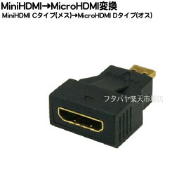MiniHDMI→MicroHDMI変換アダプタ COMON (カモン) CF-DM MiniHDMI(Cタイプ：メス)-MicroHDMI(Dタイプ:オス) 端子:金メッキ